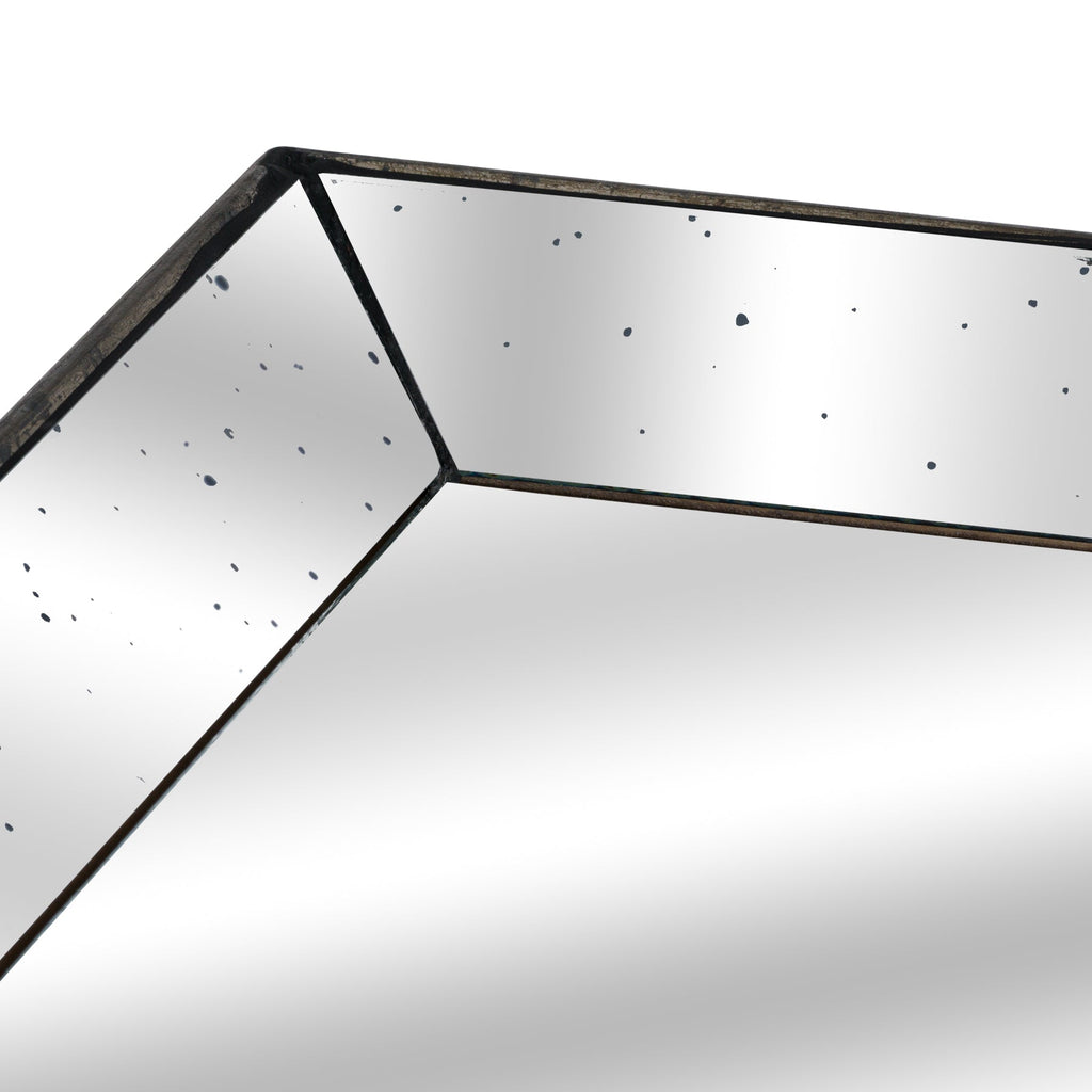 Astor Distressed Square Mirrored Tray