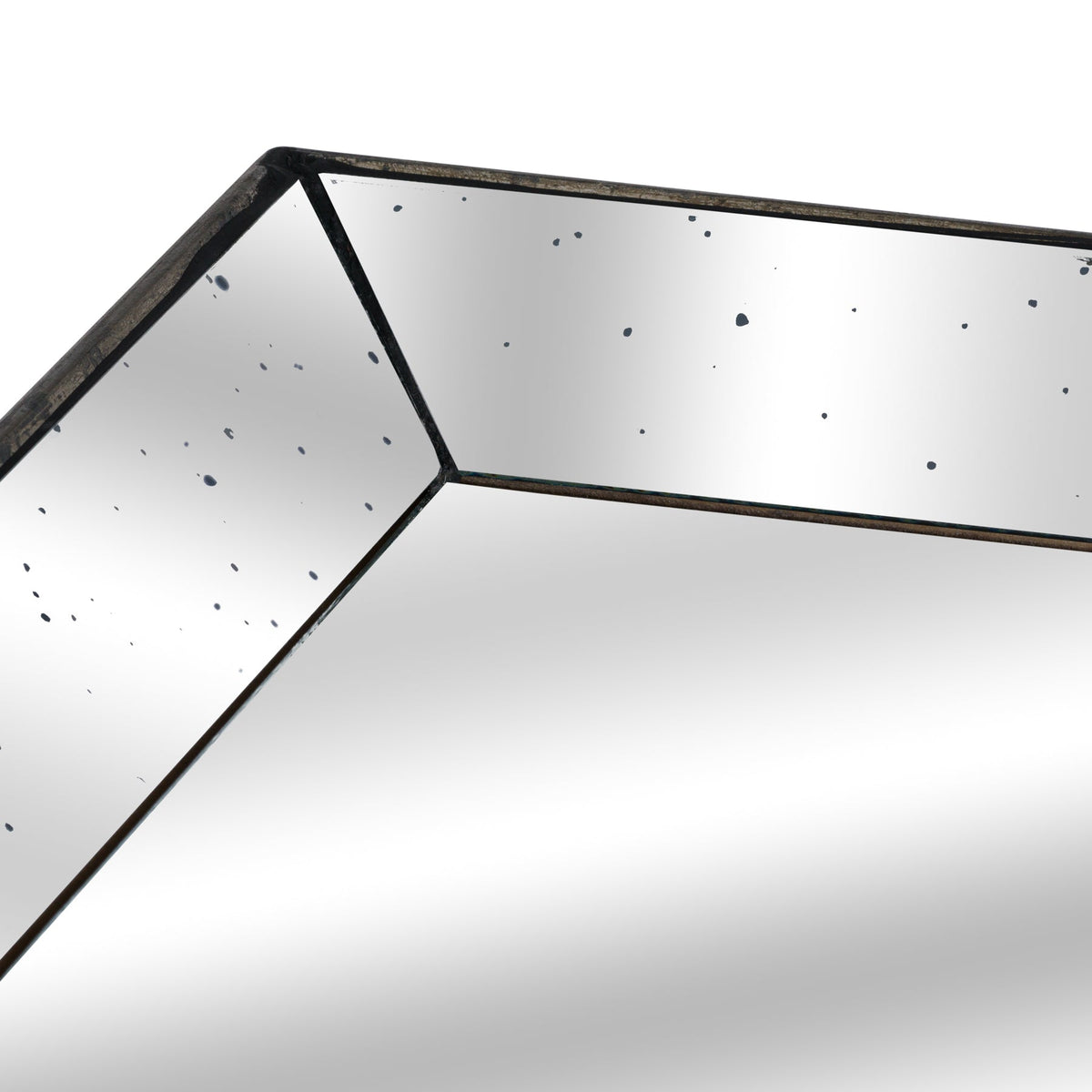 Astor Distressed Square Mirrored Tray