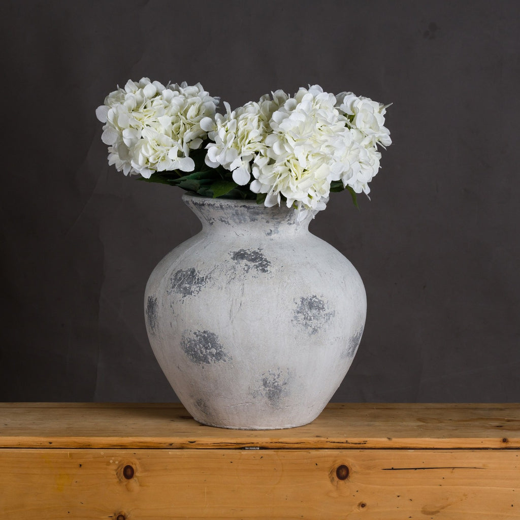 Downton Large Antique White Vase — vase