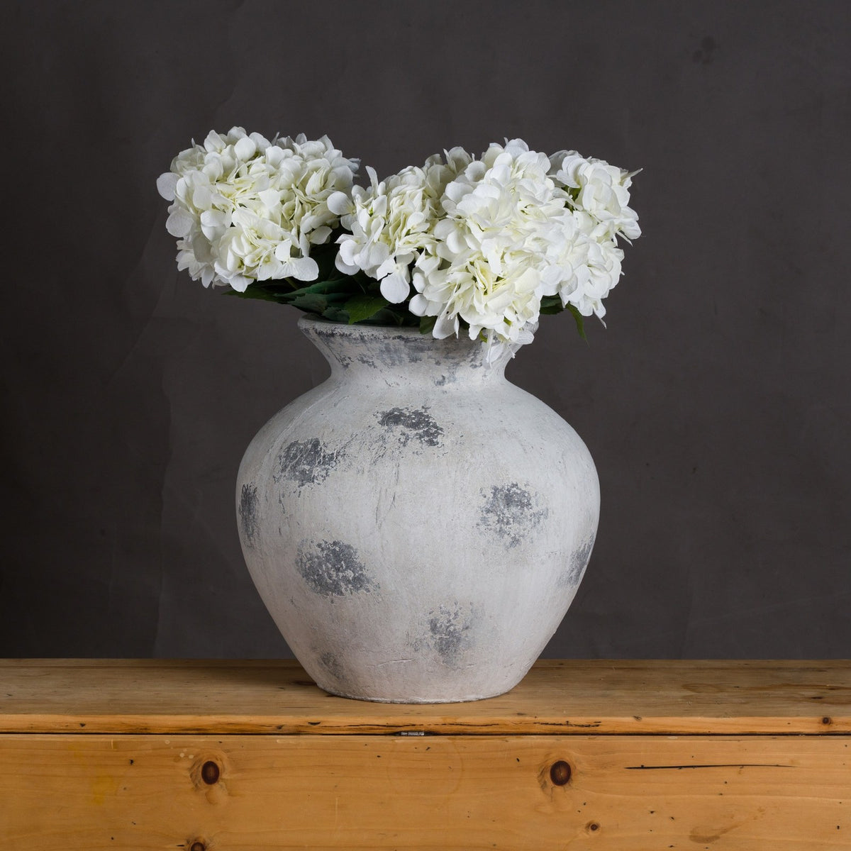 Downton Large Antique White Vase — vase