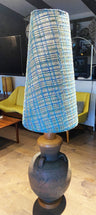 Large Mid-Century Modern Floor Lamp, H 60" (with lampshade)