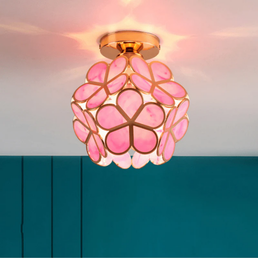 Zyvia - Luxury Floral Glass Ceiling Lamp