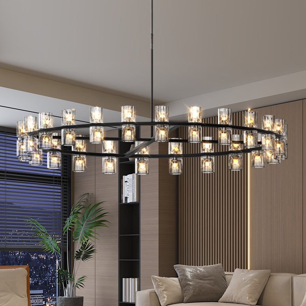 48 Inches Luxury Chandeliers Crystal Living Room