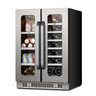 Whynter 24″ Built-In French-door Dual Zone Seamless Stainless Steel 76 Can 20 Bottle Beverage/Wine Refrigerator | BSR-6020FDS