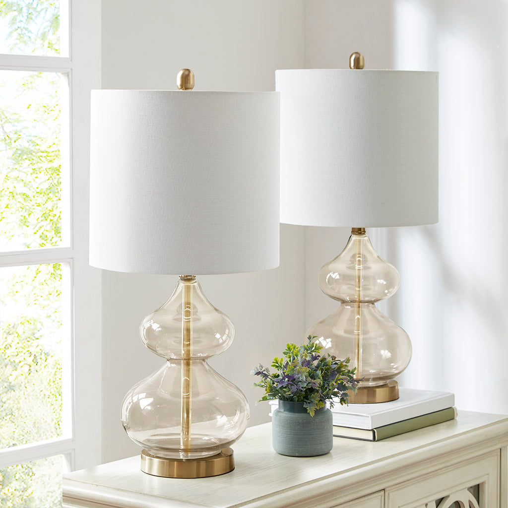 Curved Glass Table Lamp