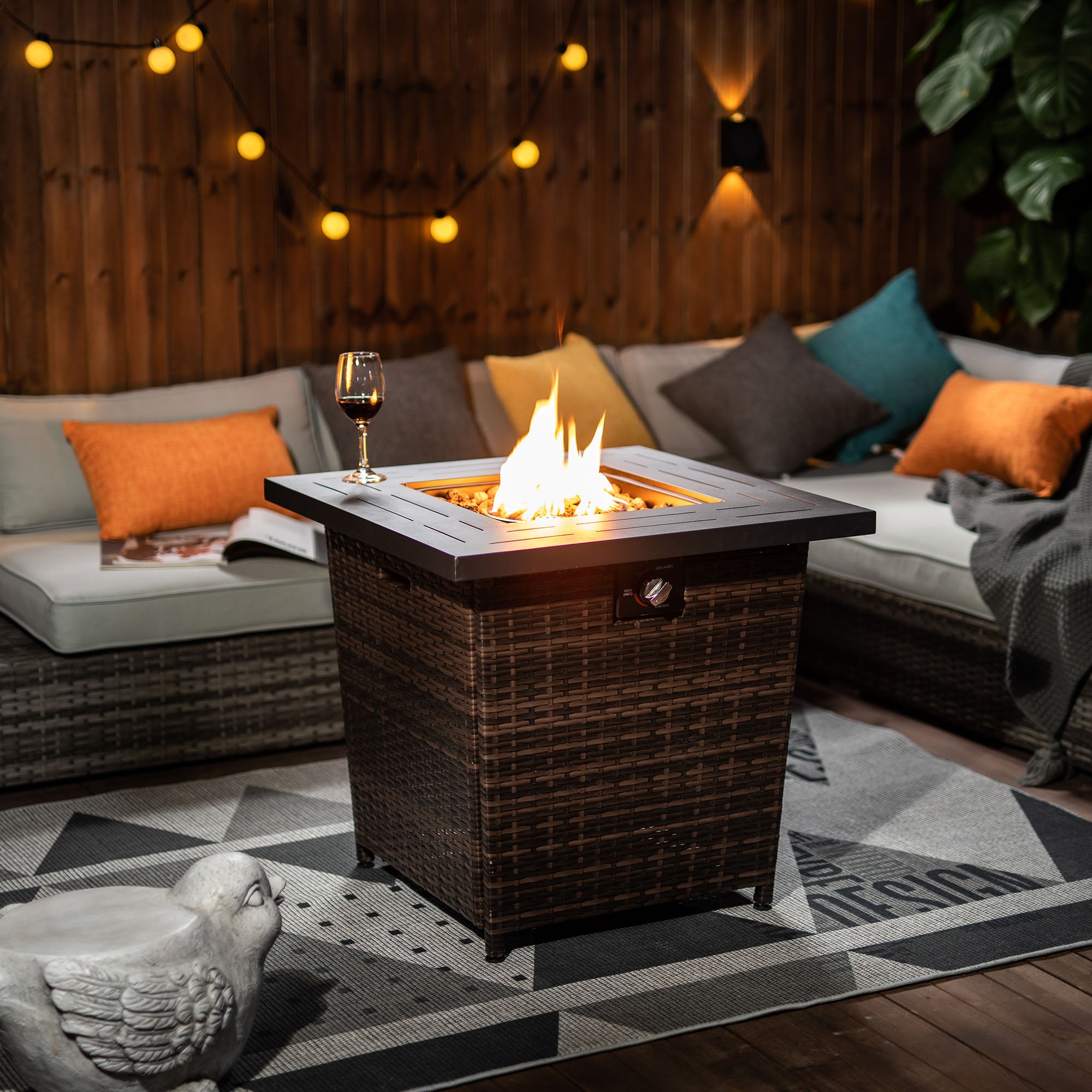 28" Propane Gas Fire Pit Table