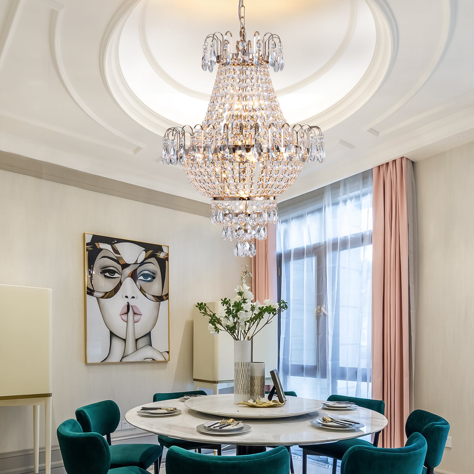 Gold Crystal Chandeliers