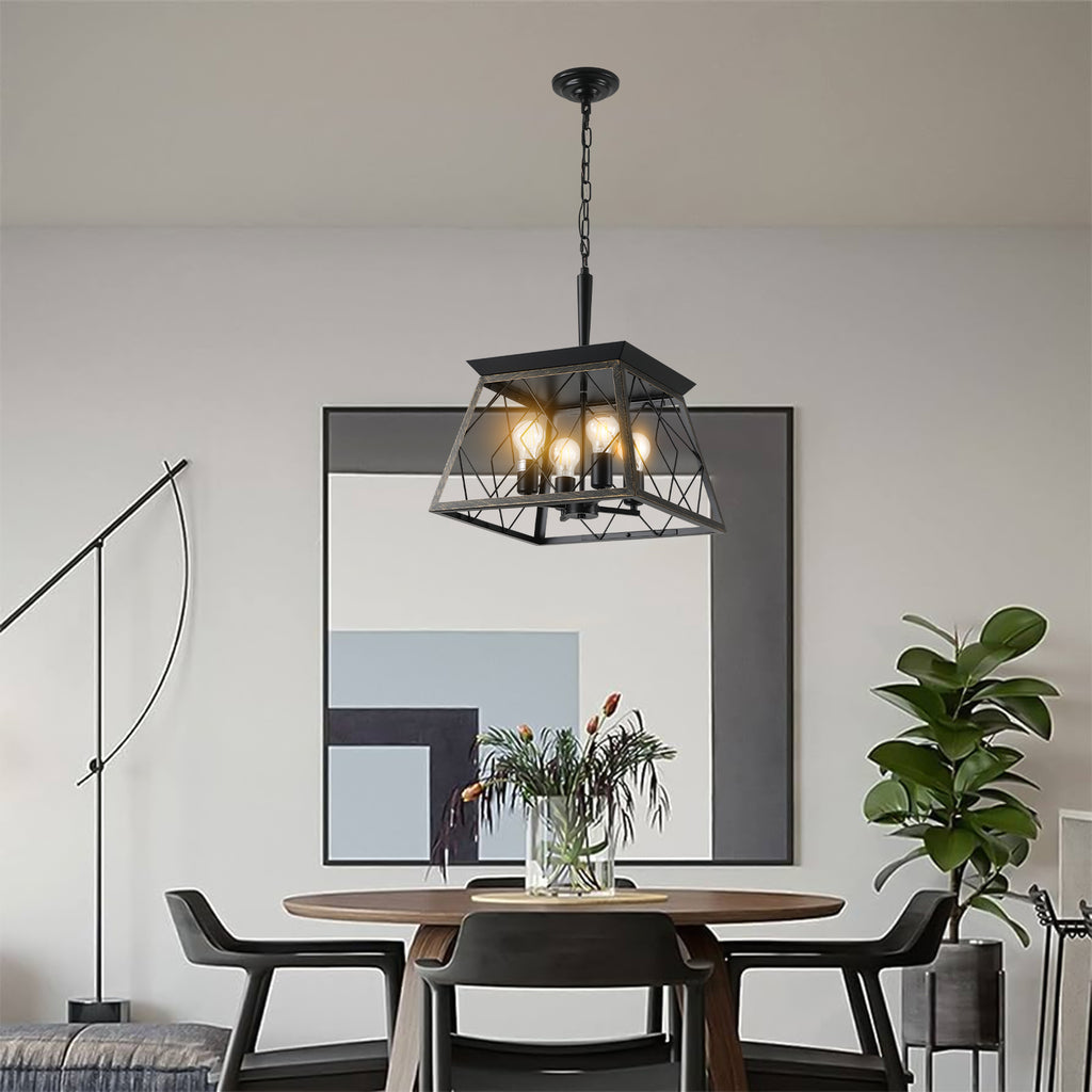 Farmhouse Chandelier 4-Light Vintage Antique Chandeliers