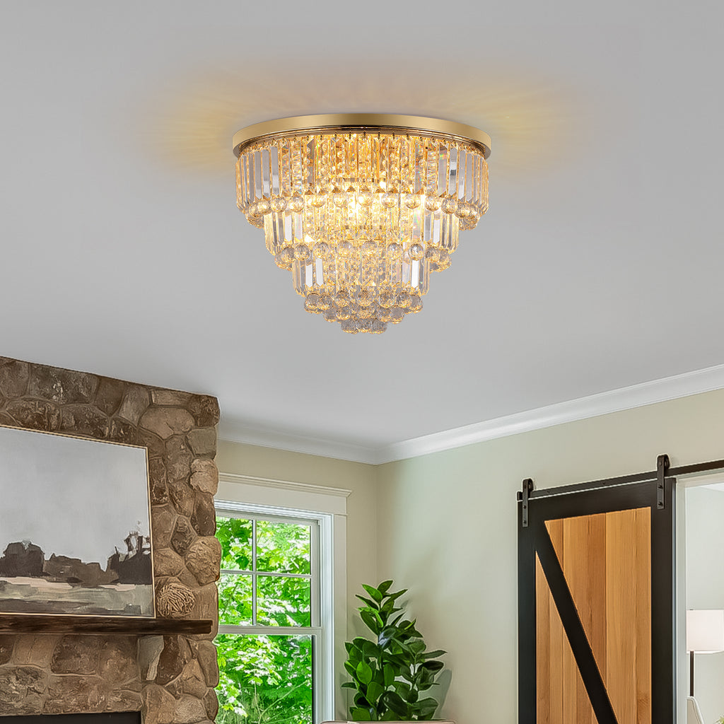 Gold luxury modern style crystal lights Chandelier