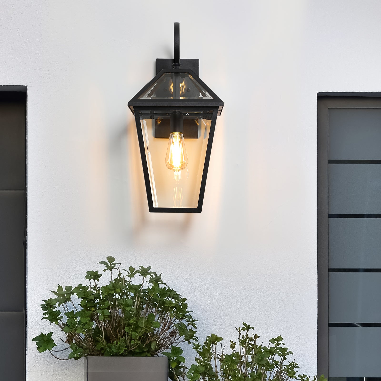 21"(H) 1-Pack Outdoor Wall Lantern Light Light Fixture