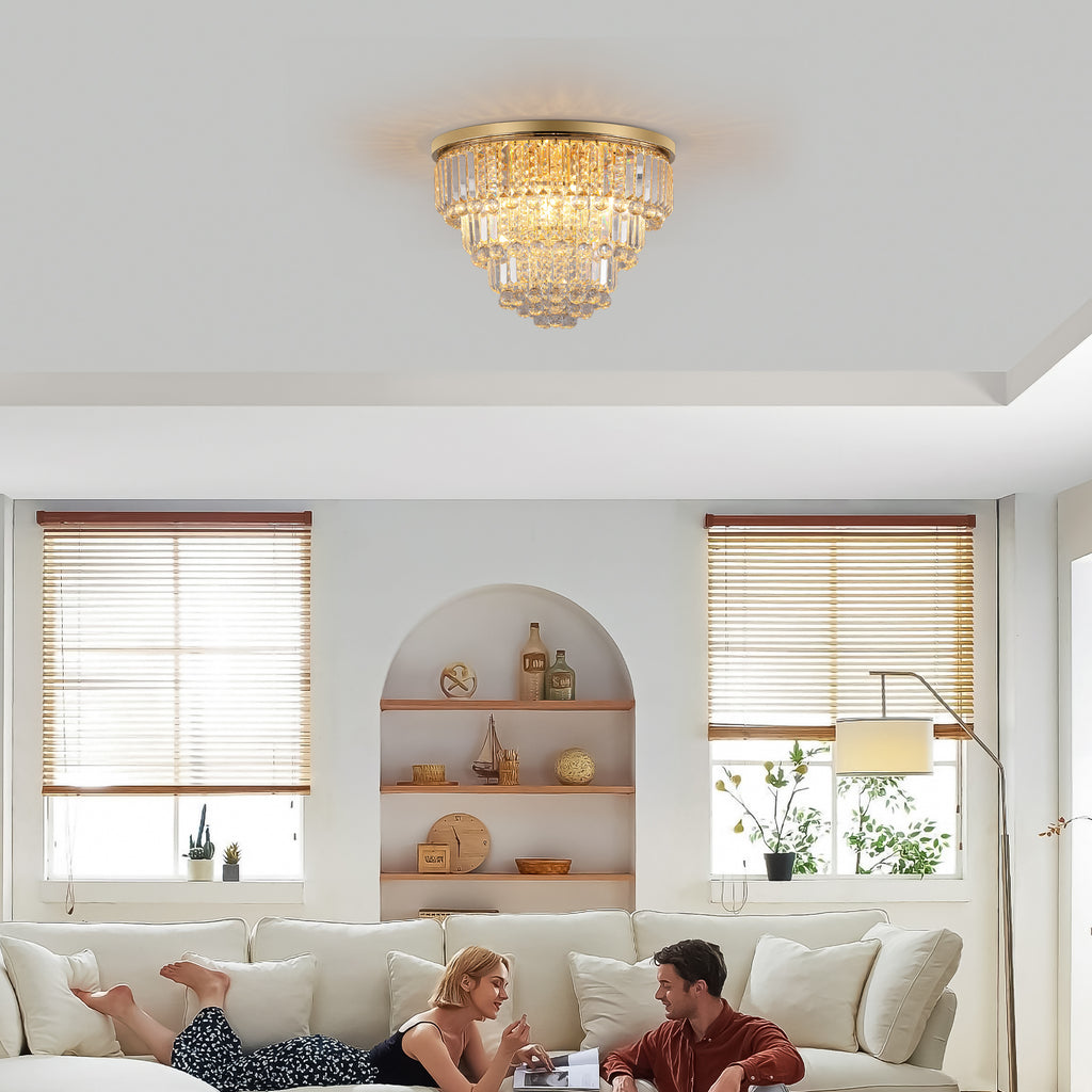Gold luxury modern style crystal lights Chandelier