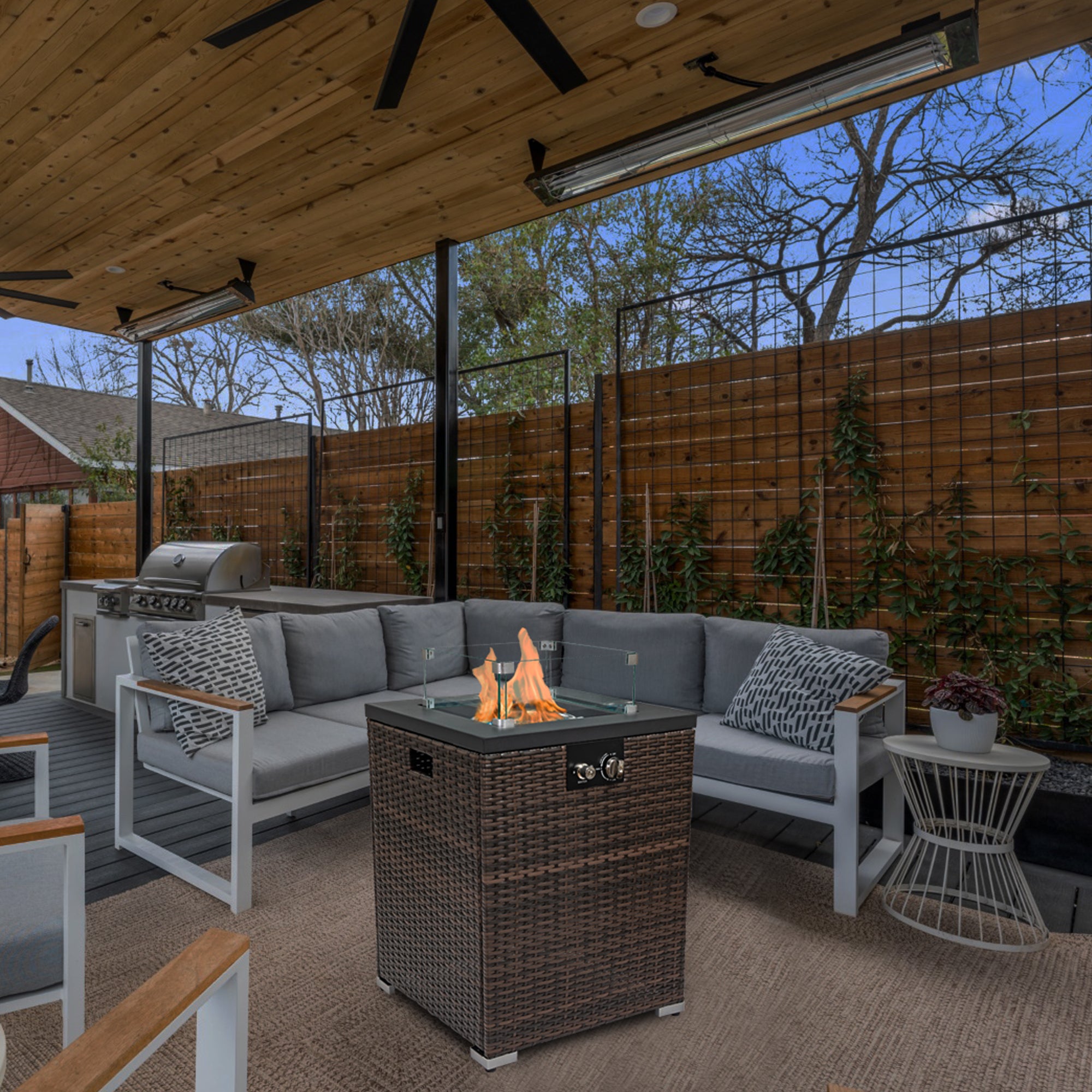 22" Propane Gas Fire Pit Table