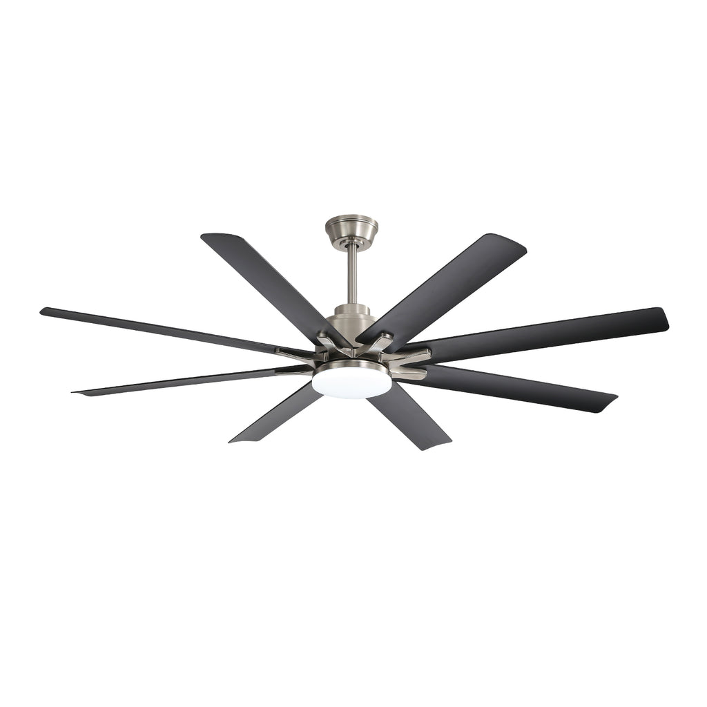 66 Inch Large Ceiling Fan With Dimmable Led Light 8 ABS