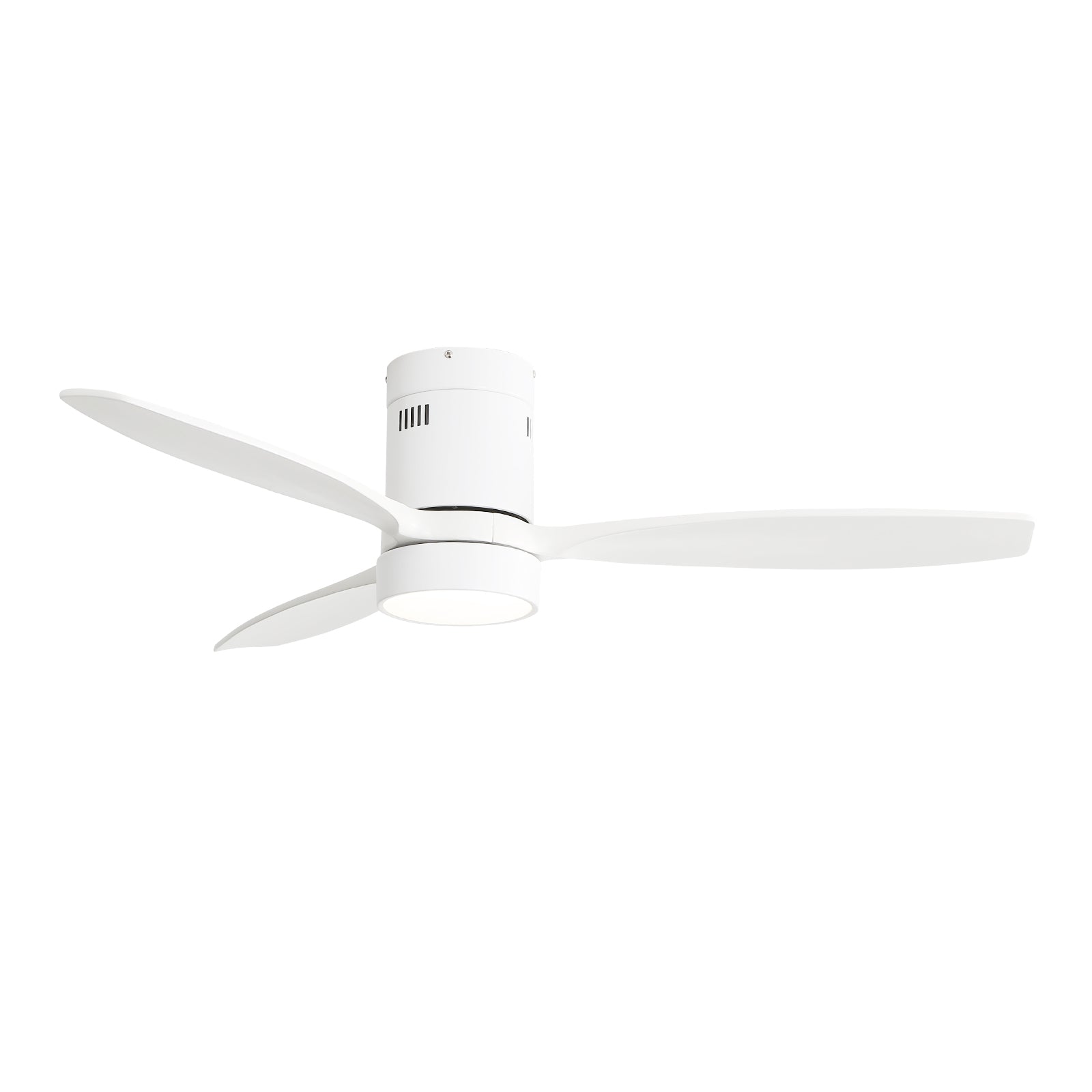 52 Inch Flush Mount Solid Wood Ceiling Fan With 6 Speed