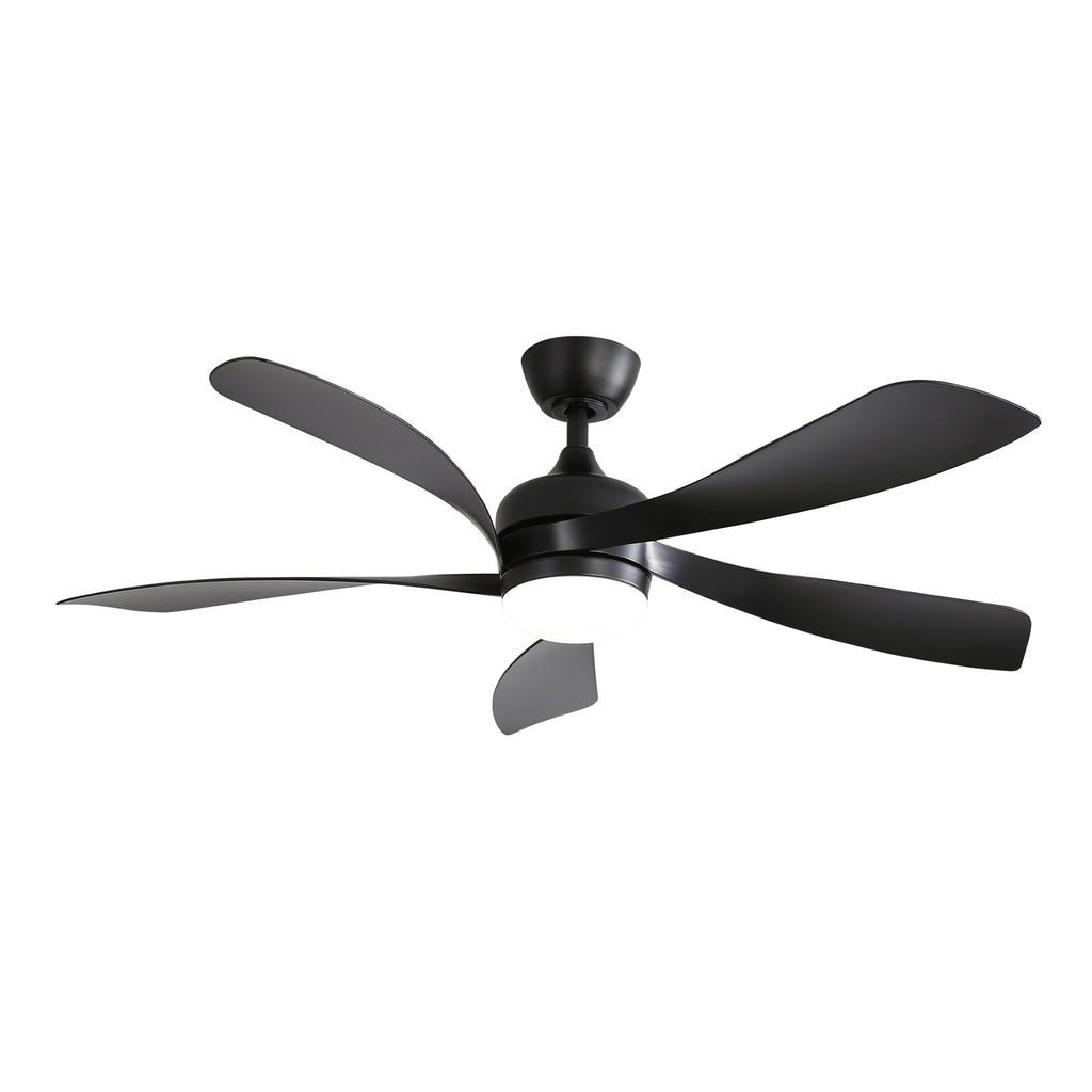 52 Inch Modern Ceiling Fan With 3 Color Dimmable 5 ABS