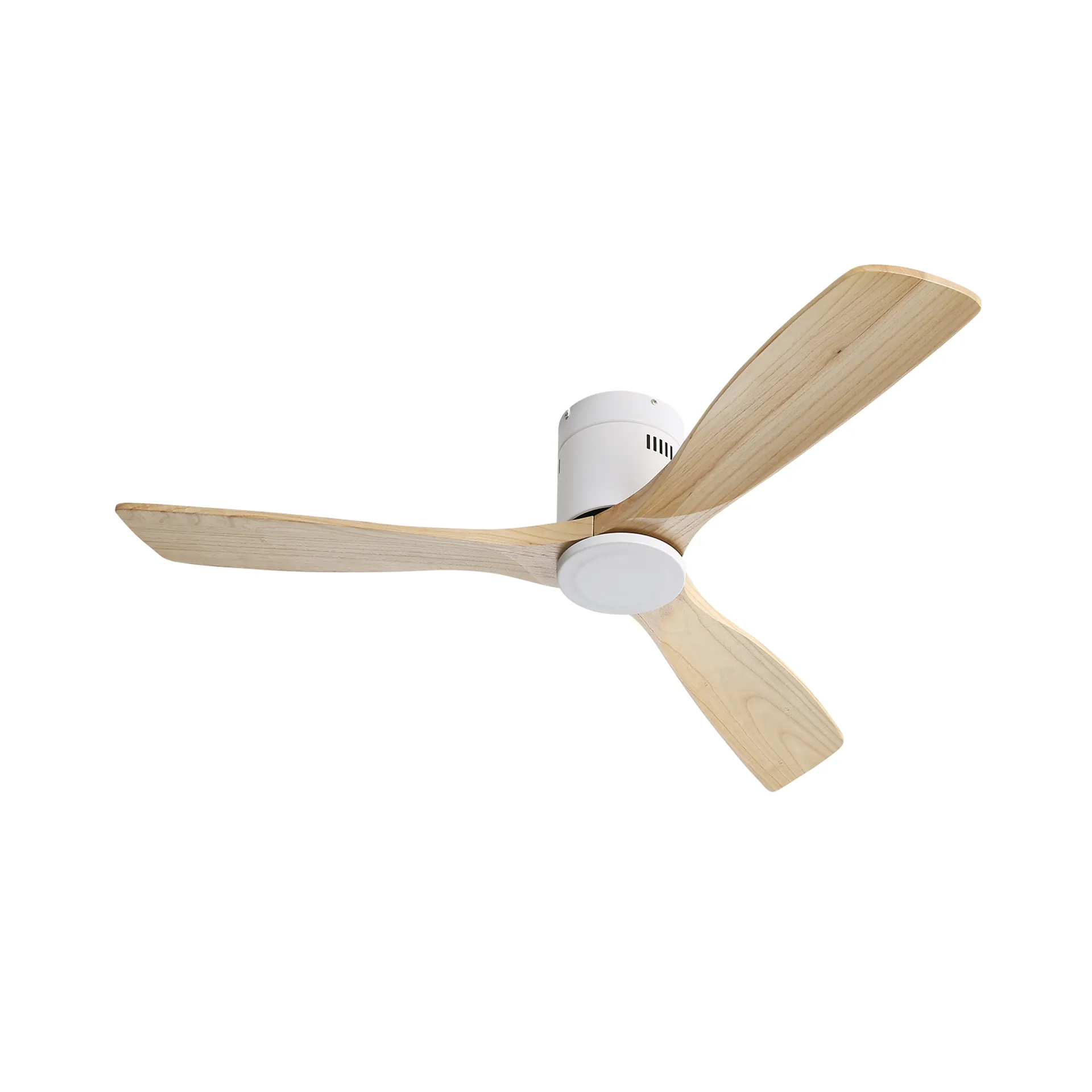 52 Inch Wooden Ceiling Fan With 3 Solid Wood Blades Remote