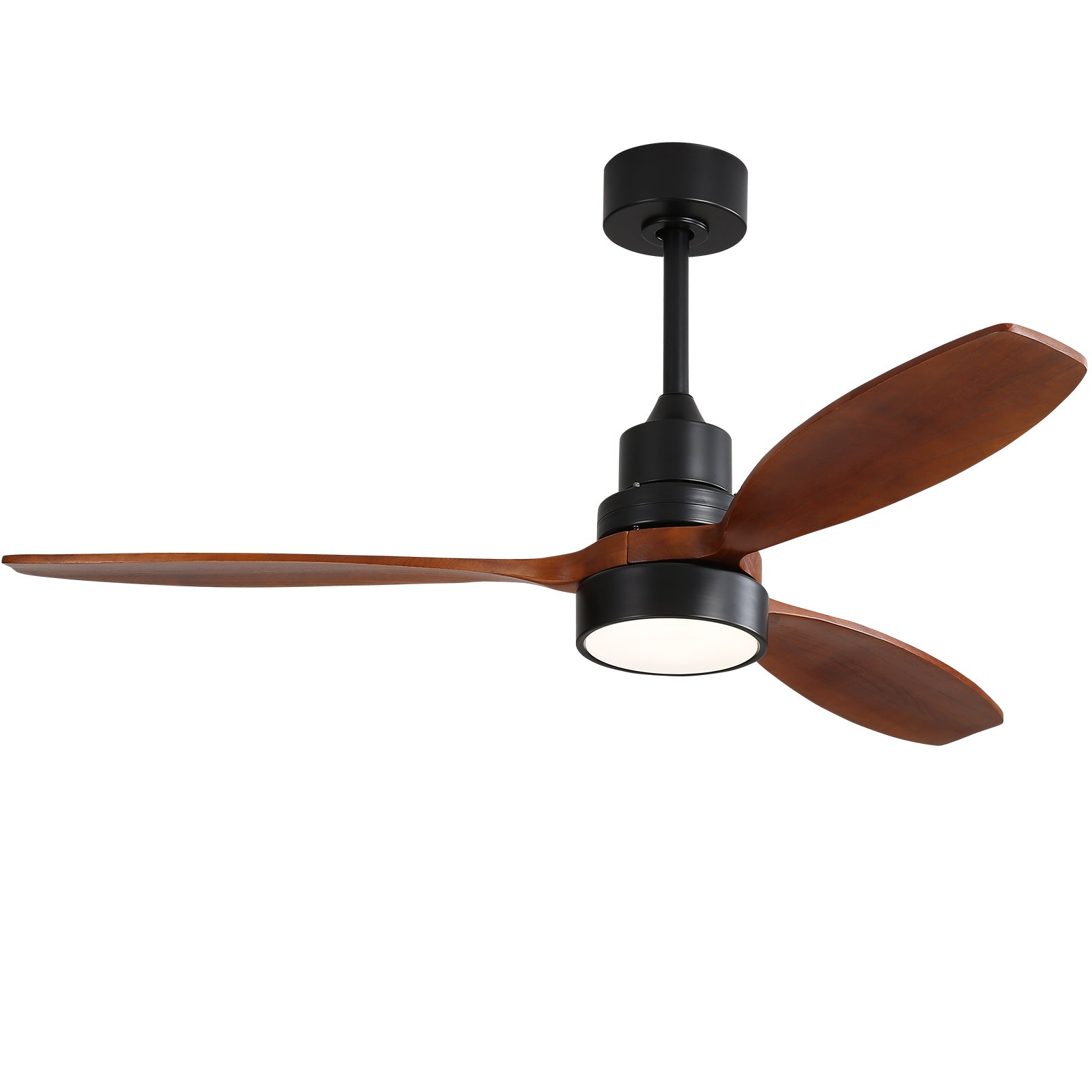 52 Inch Wooden Ceiling Fan With 3 Solid Wood Blades Remote