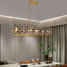 39" Contemporary Crystal and BlackGold Pendant Chandelier