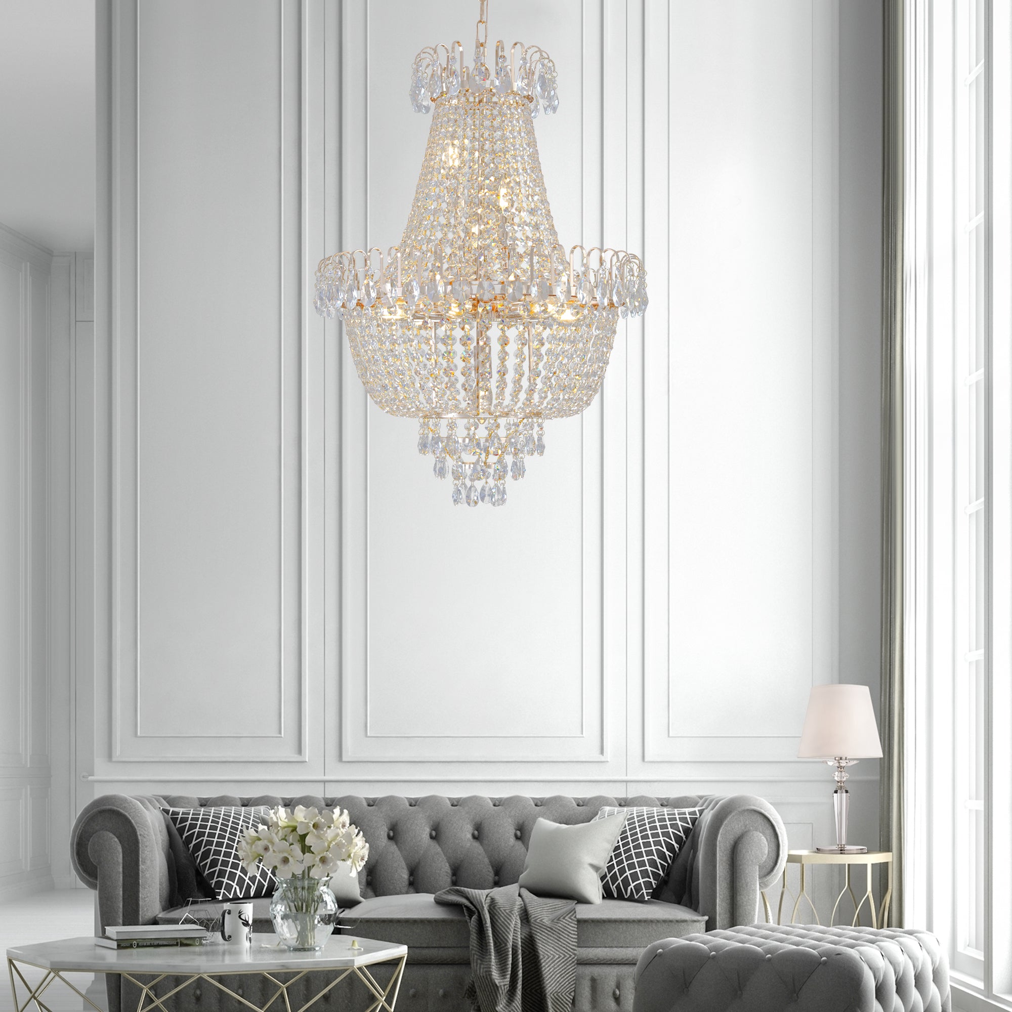 Gold Crystal Chandeliers