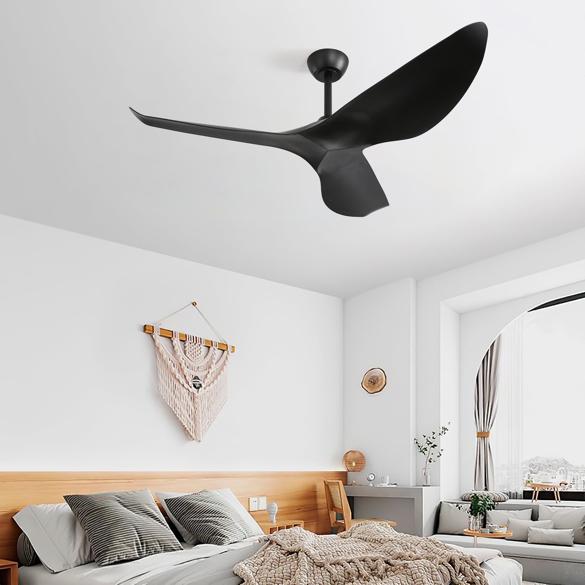 52 Inch Indoor ABS Ceiling Fan With 6 Speed Remote Control