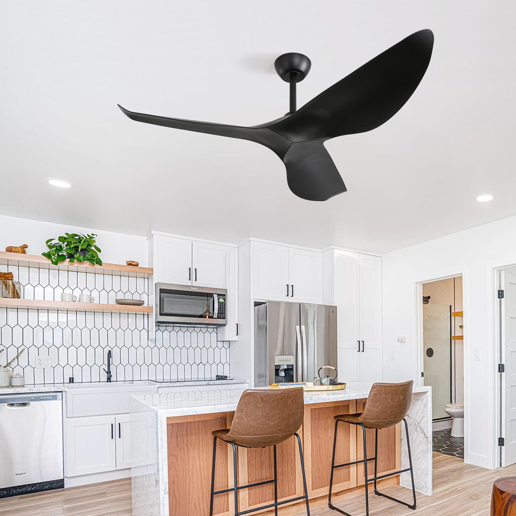 52 Inch Indoor ABS Ceiling Fan With 6 Speed Remote Control