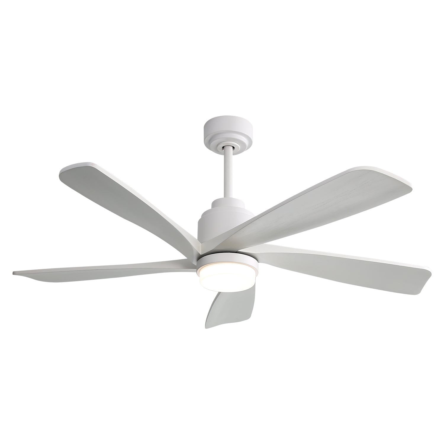 52 Inch Modern Ceiling Fan With Dimmable LED Light 5 Solid