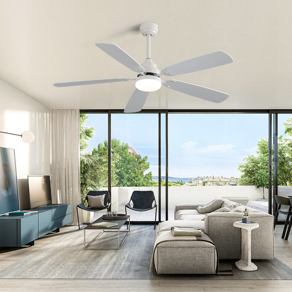 Indoor Modern 52 Inch Ceiling Fan 6 Speed Wind 5 Blades