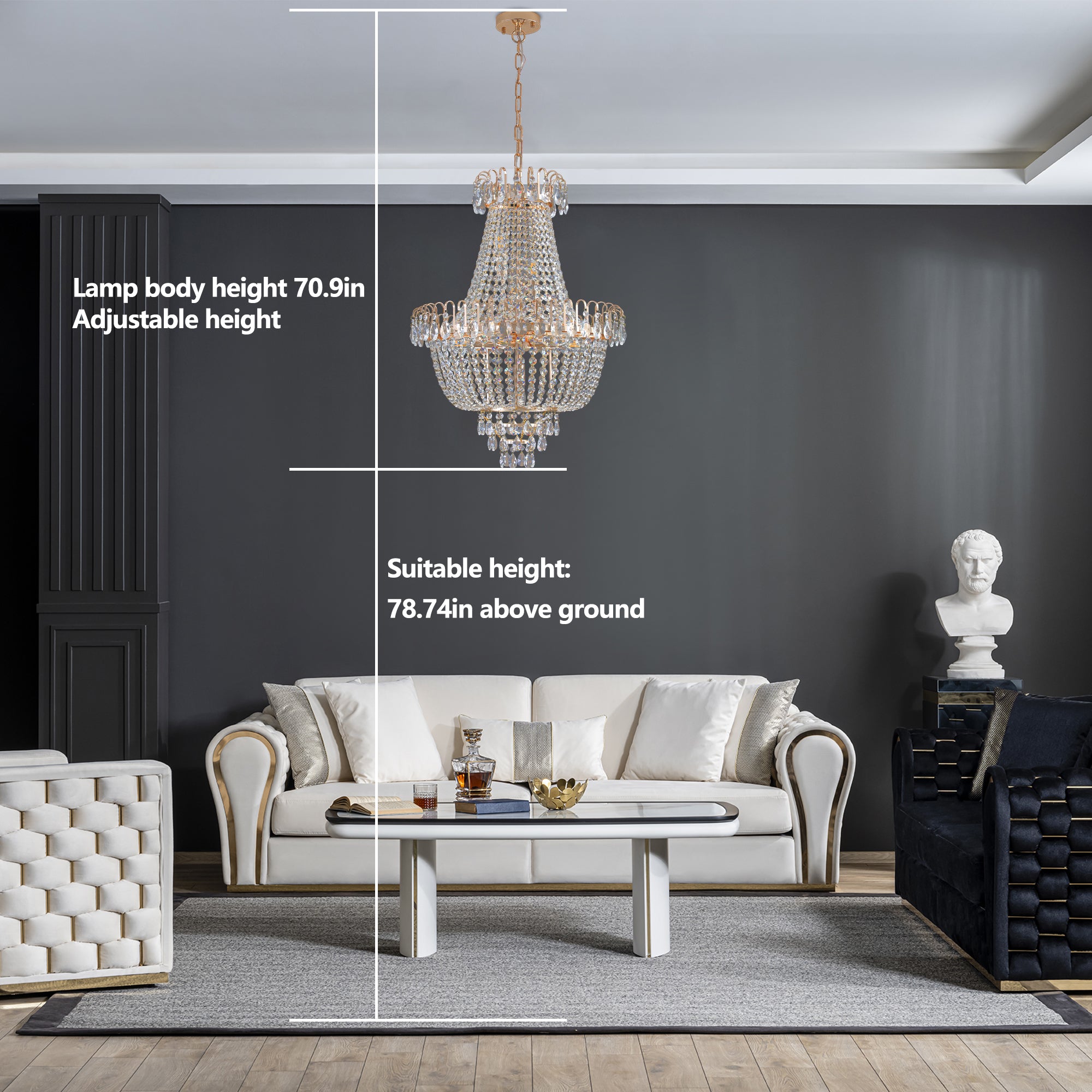 Gold Crystal Chandeliers