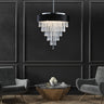 18-inch Modern Crystal Chandelier with Black Imitation