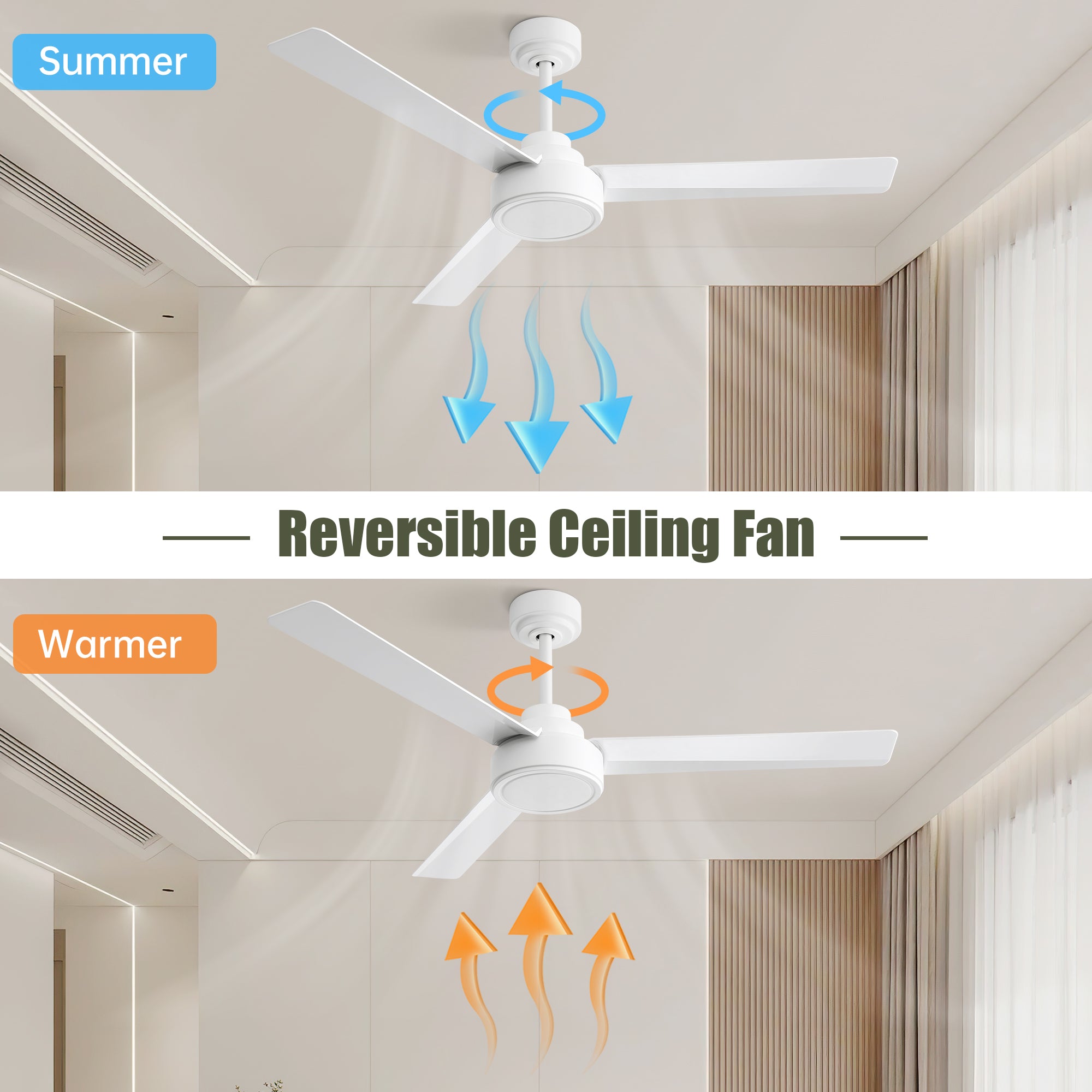 52" Ceiling Fan Without Light