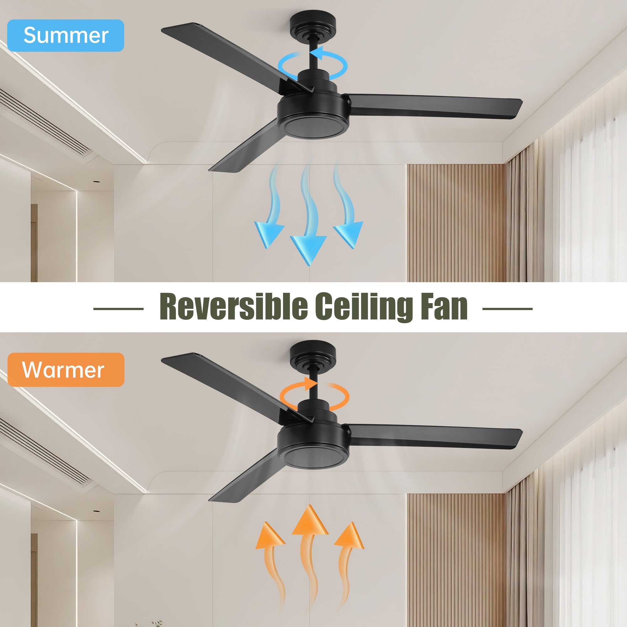 52" Outdoor Ceiling Fan Without Light