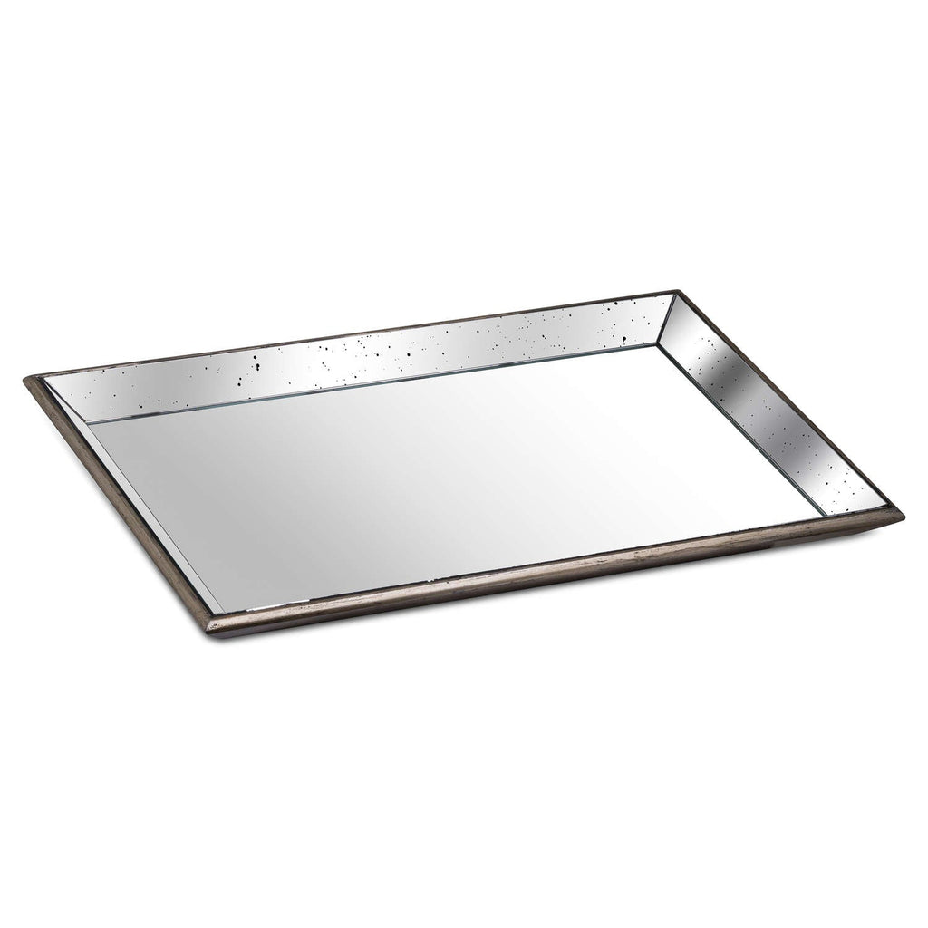 Astor Distressed Mirrored Tray, Large