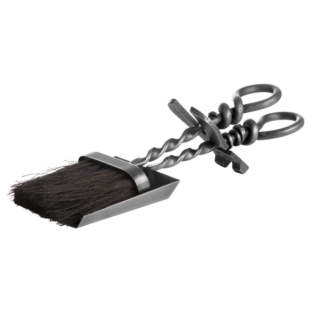 Silver Hearth Tidy Set With Hand Turned Loop