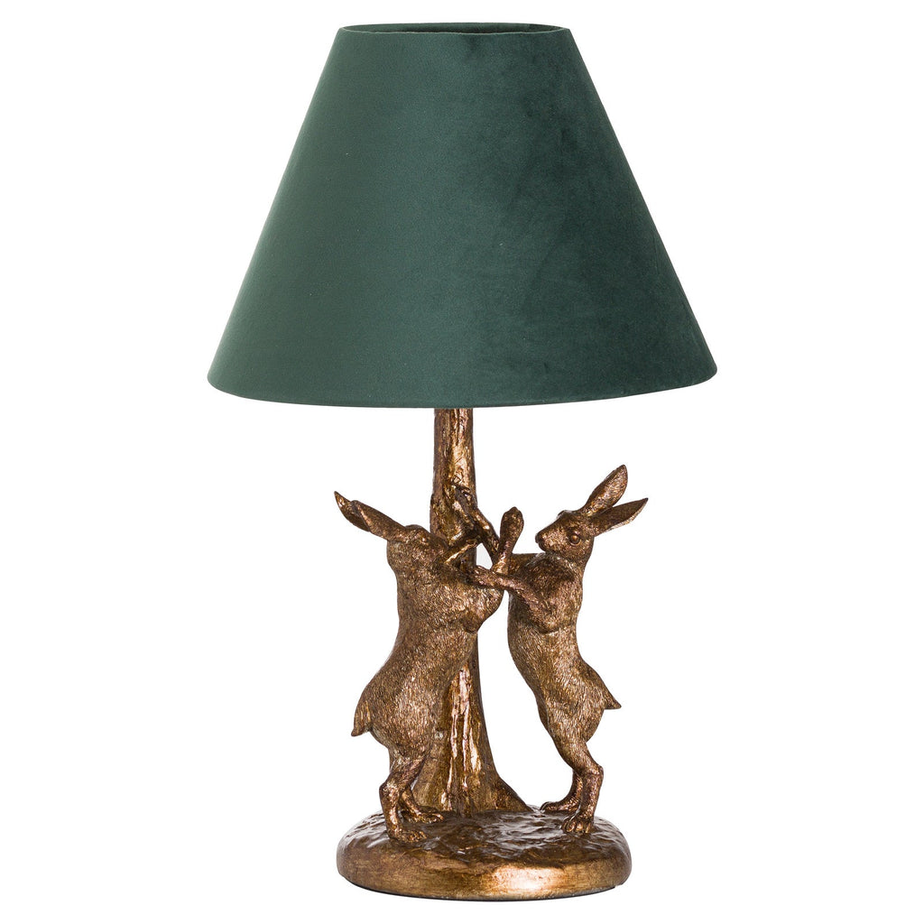 Gold Table Lamp 48cm — Bedside Table Lamp, Marching Hares Antique