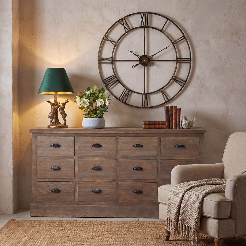 Gold Table Lamp 48cm — Bedside Table Lamp, Marching Hares Antique