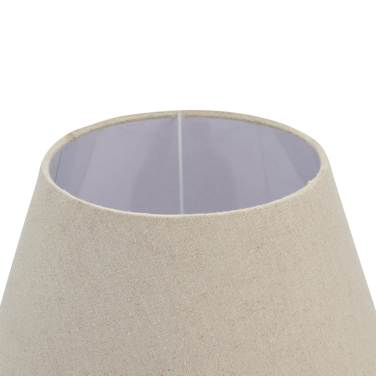 Brown Wood Table Lamp 51cm — Living Room Table Lamp, Fabric Shade, Incia Urn