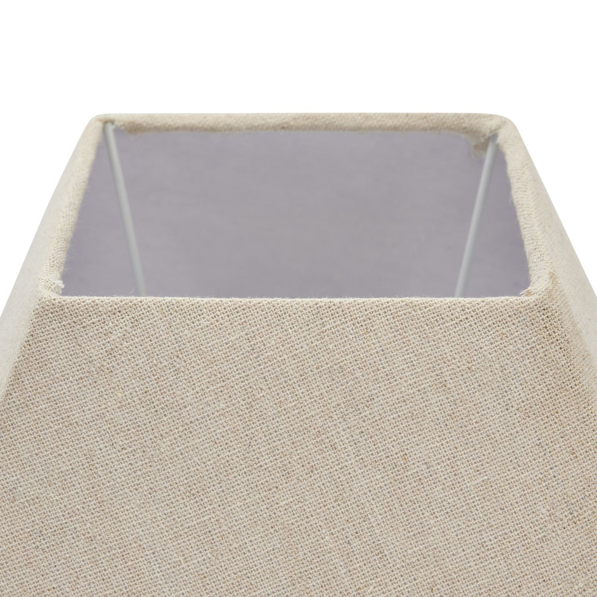Brown Wood Table Lamp 53cm — Living Room Table Lamp, Fabric Shade, Incia Fluted