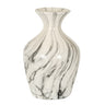 Large White Ceramic Vase 36cm — Flower Vase, Marble Effect