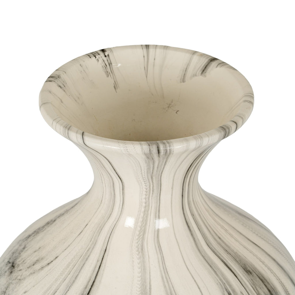 Marble Effect Ellipse Large Vase — vase