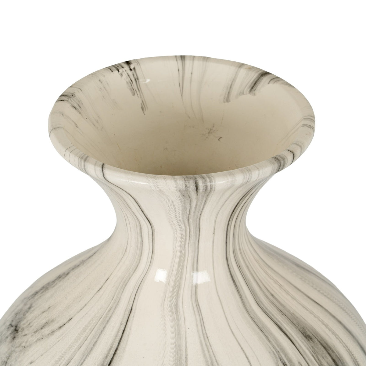 Marble Effect Ellipse Large Vase — vase
