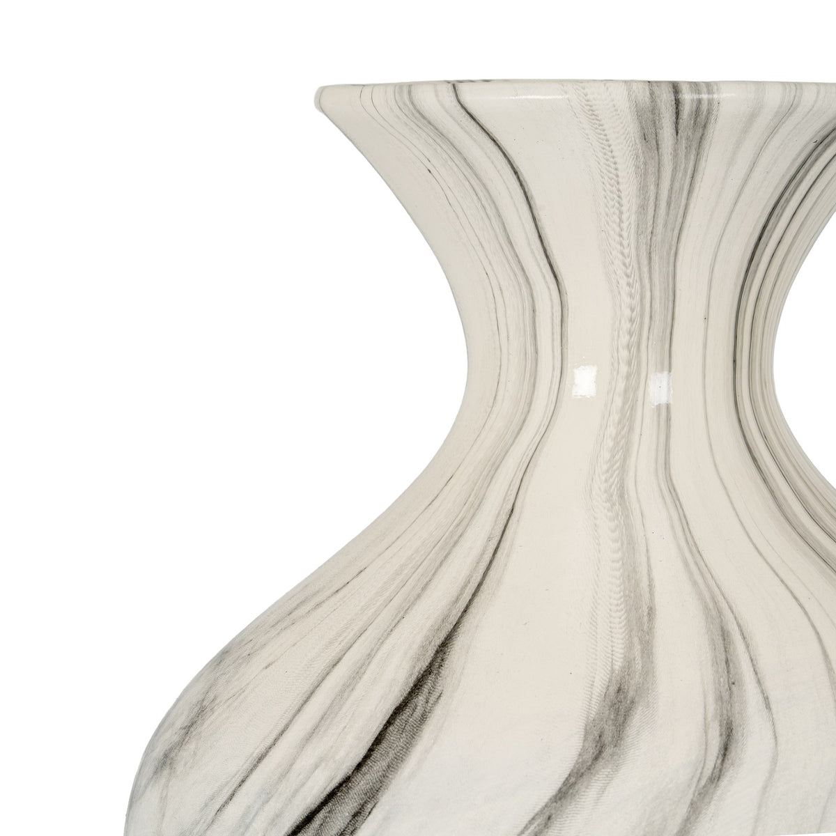 Marble Effect Ellipse Large Vase — vase