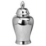 Large Silver Ceramic Vase 36cm — Flower Vase, Ginger Jar