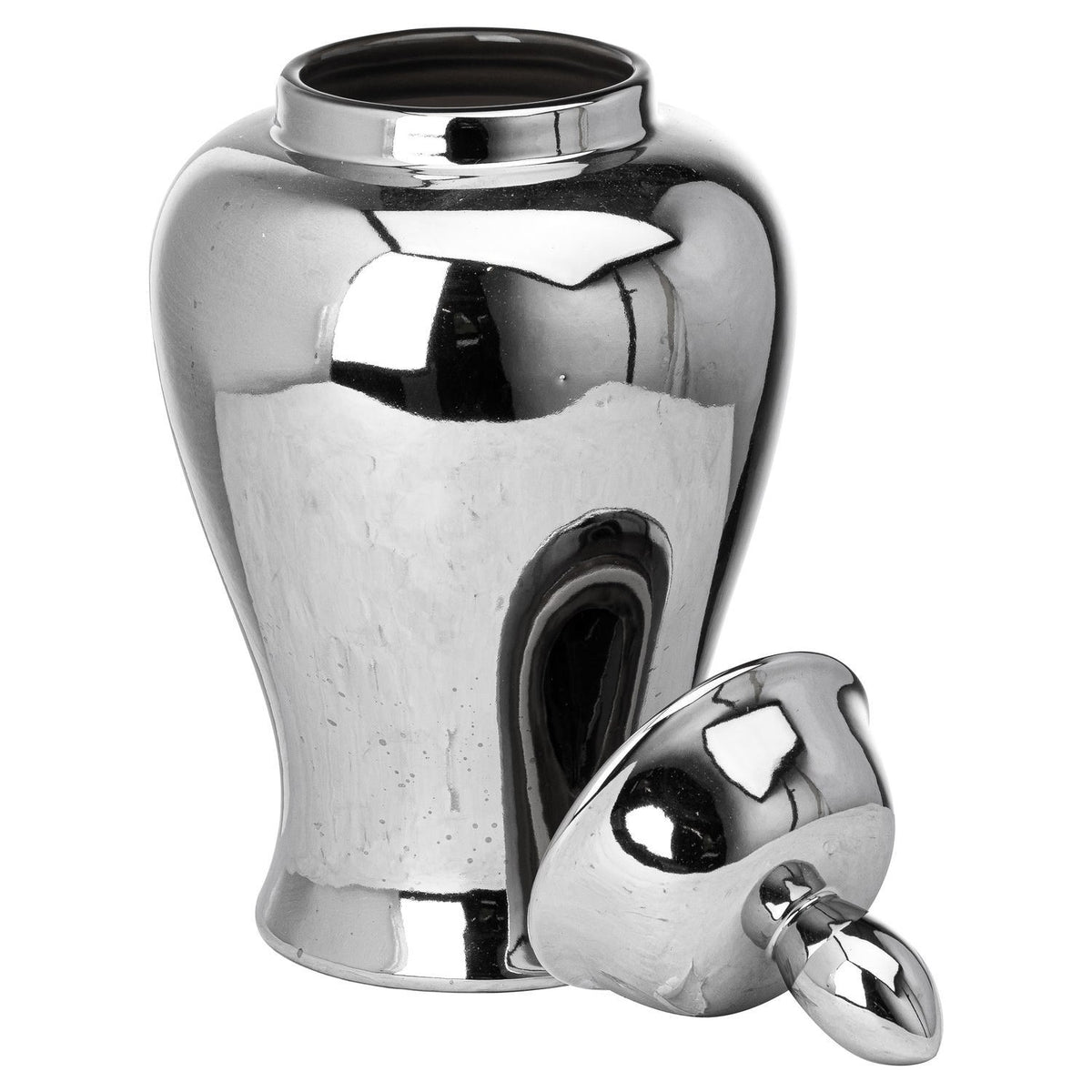 Chrome Large Ginger Jar — vase