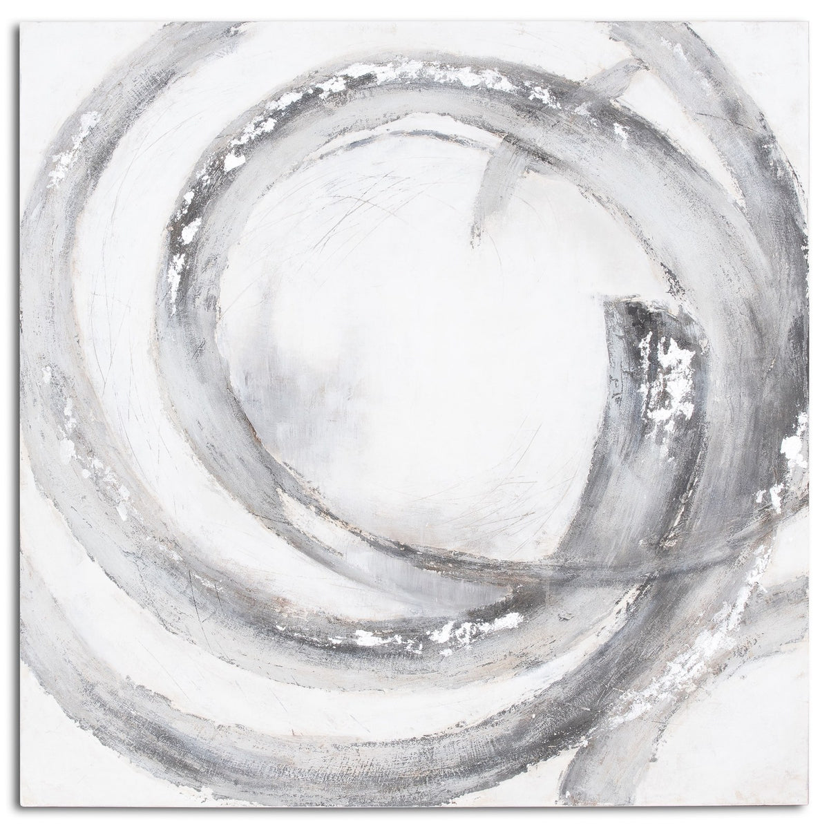 Galaxy Silver And Grey Hand Painted Canvas — wall art