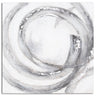Large Framed Canvas Wall Art 150×150cm — Canvas Print, Hand Painted, Silver and Grey