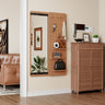 Sloane Sliding-Panel Mirror with Storage, Cherry
