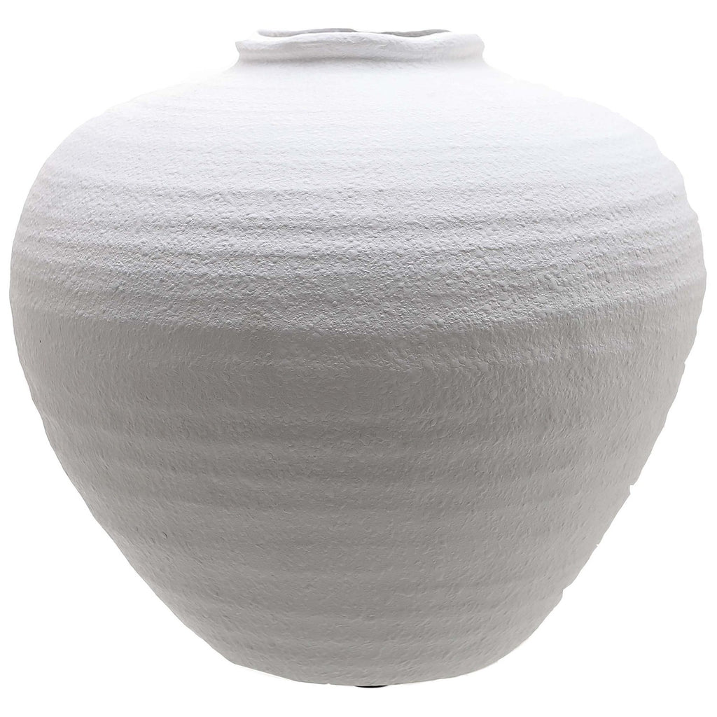 Regola Large Matt White Ceramic Vase — vase