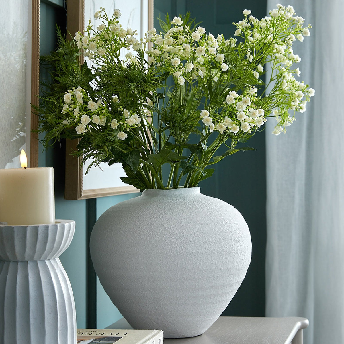 Regola Large Matt White Ceramic Vase — vase