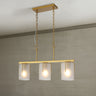Modern Gold 3-Light Linear Chandelier