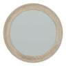 Antique White Round Mirror 90cm — Wall Mirror, Wood Frame